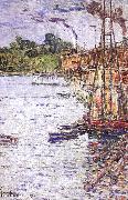 Childe Hassam The Mill Pond at Cos Cob oil on canvas